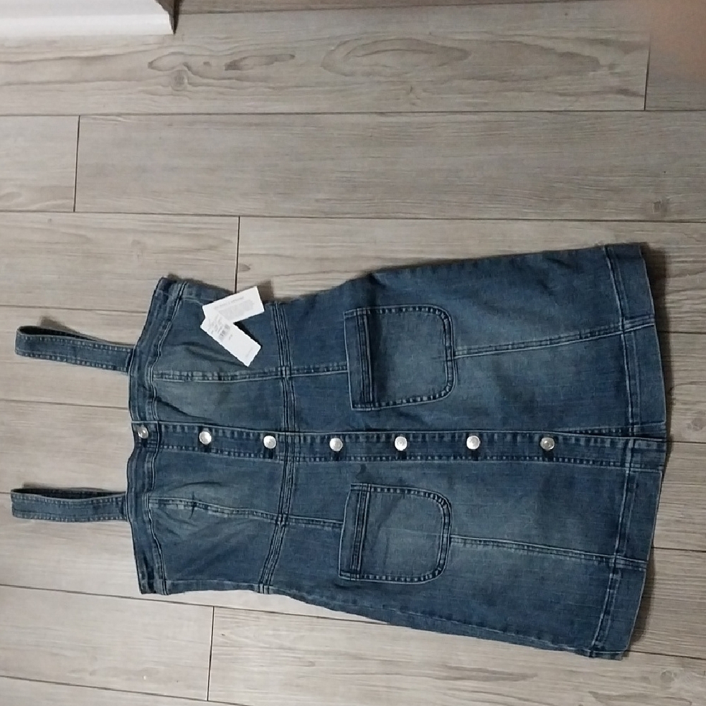 Denim Button-Down Dress - Picture 2 of 6